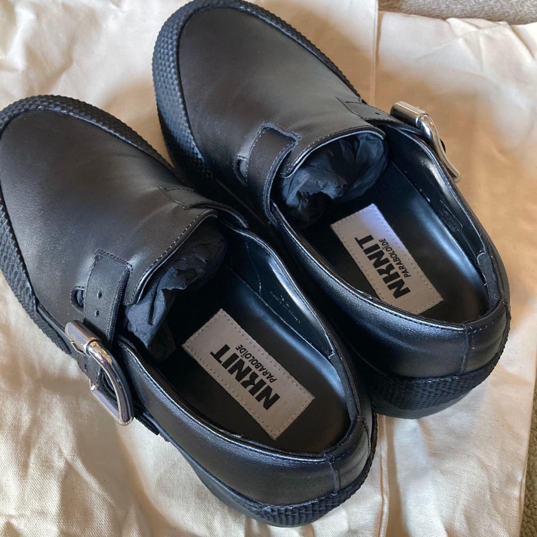 PARABOLOÏDE× NKNIT プラットフォームシューズ ブラック 38