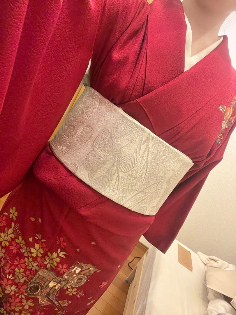 きものやまと　桜　刺繍訪問着