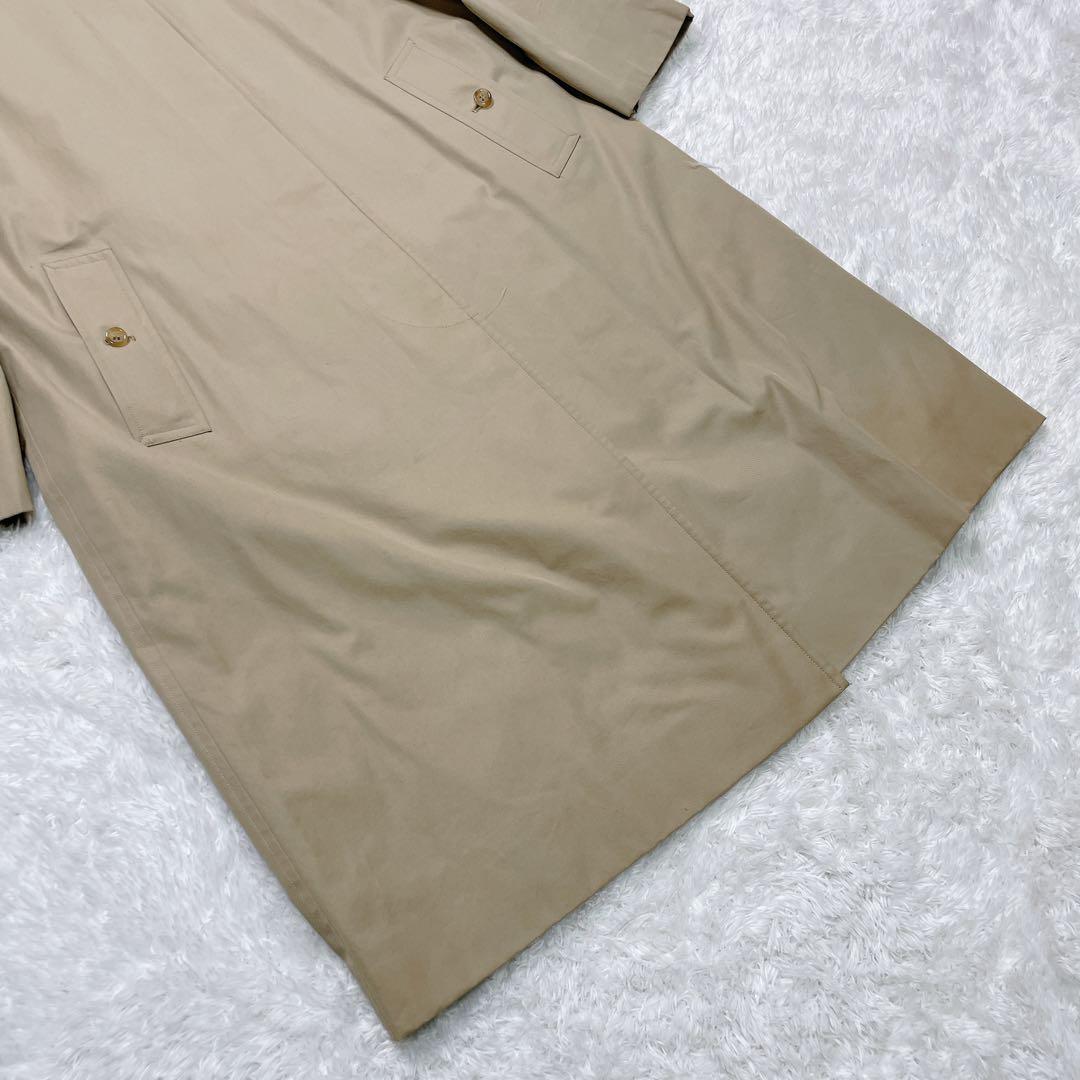 【金タグ】バーバリー　ステンカラー　スプリングコート　ノバチェック　バックボタン