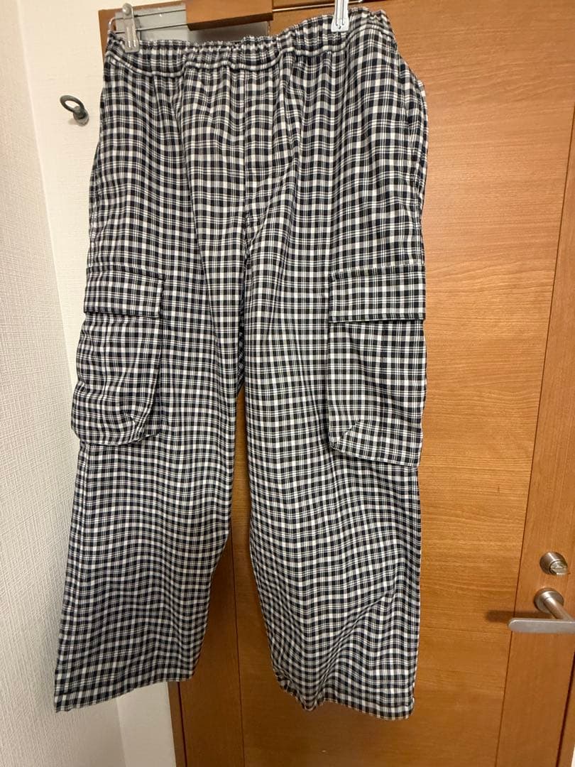 beamsチェック柄カーゴパンツ Lサイズ
