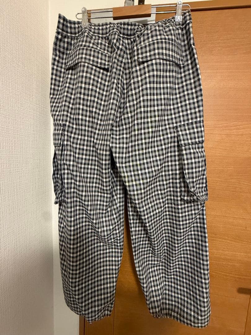beamsチェック柄カーゴパンツ Lサイズ