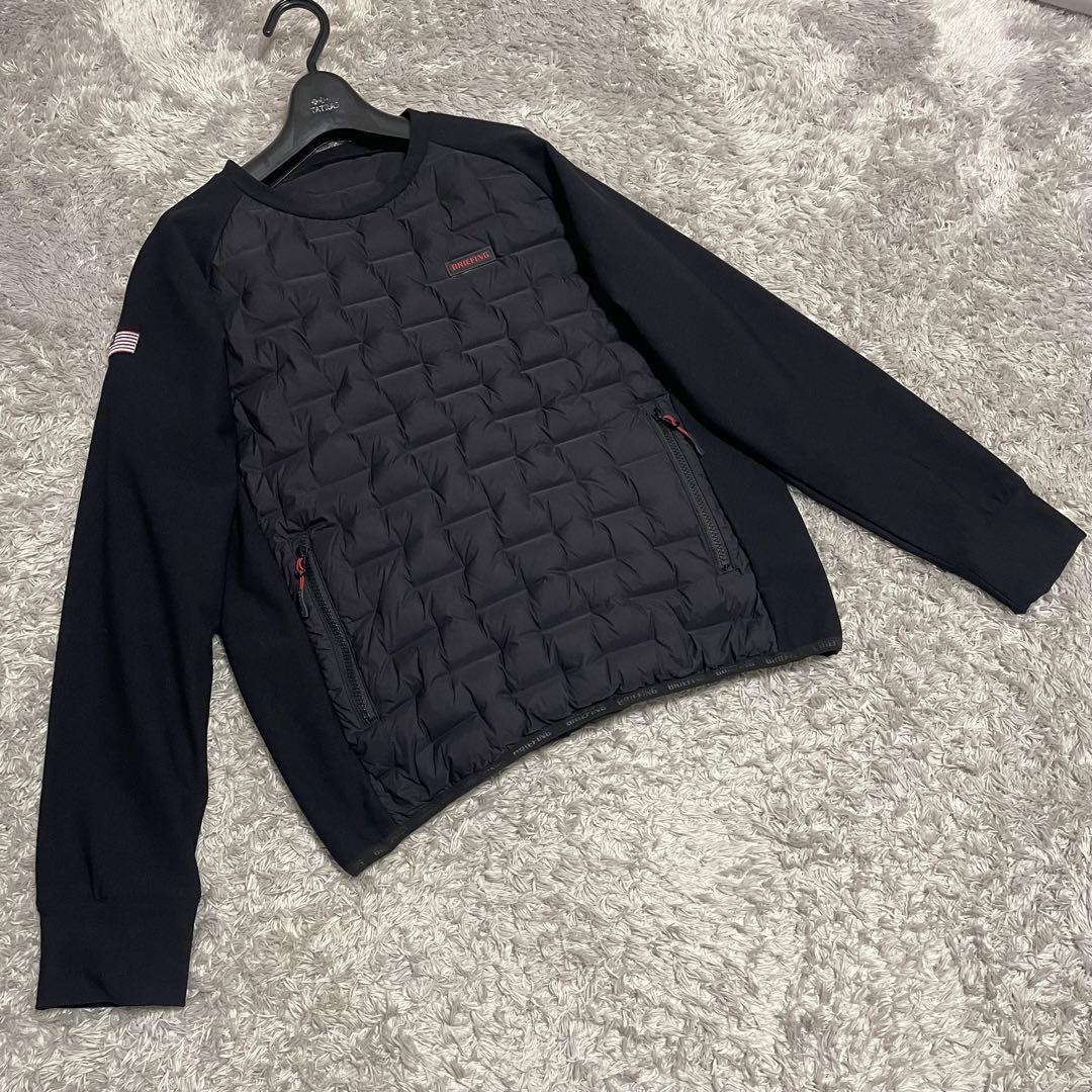 ブリーフィング　ハイブリッドダウン　クルーネック　BRG233M51 サイズM