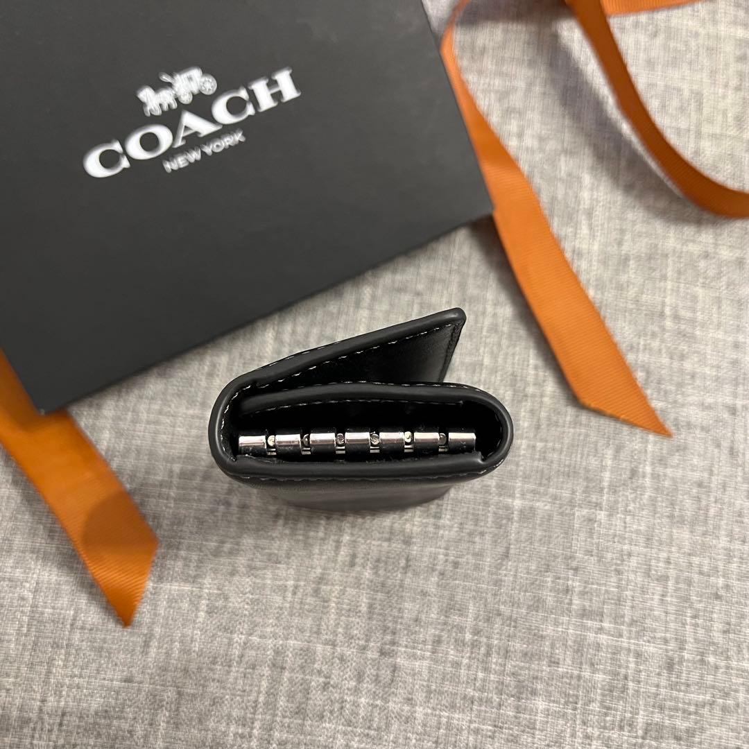 【最終値下げ】COACH 黒 レザー キーケース