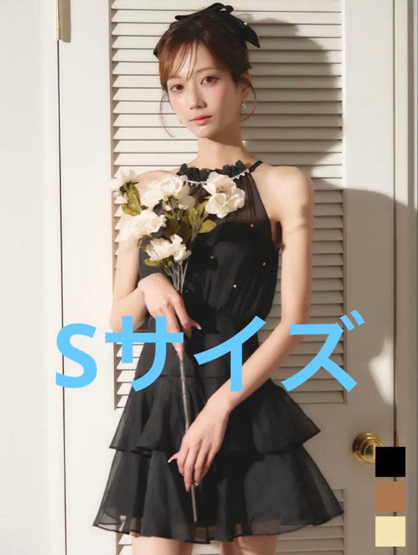 JEWELS アメスリビジューティアードフレアワンピース