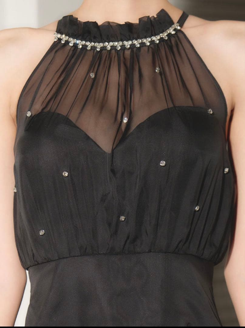 JEWELS アメスリビジューティアードフレアワンピース