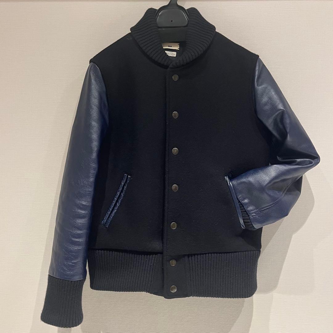 SEA レザー&ウール ジャケット
