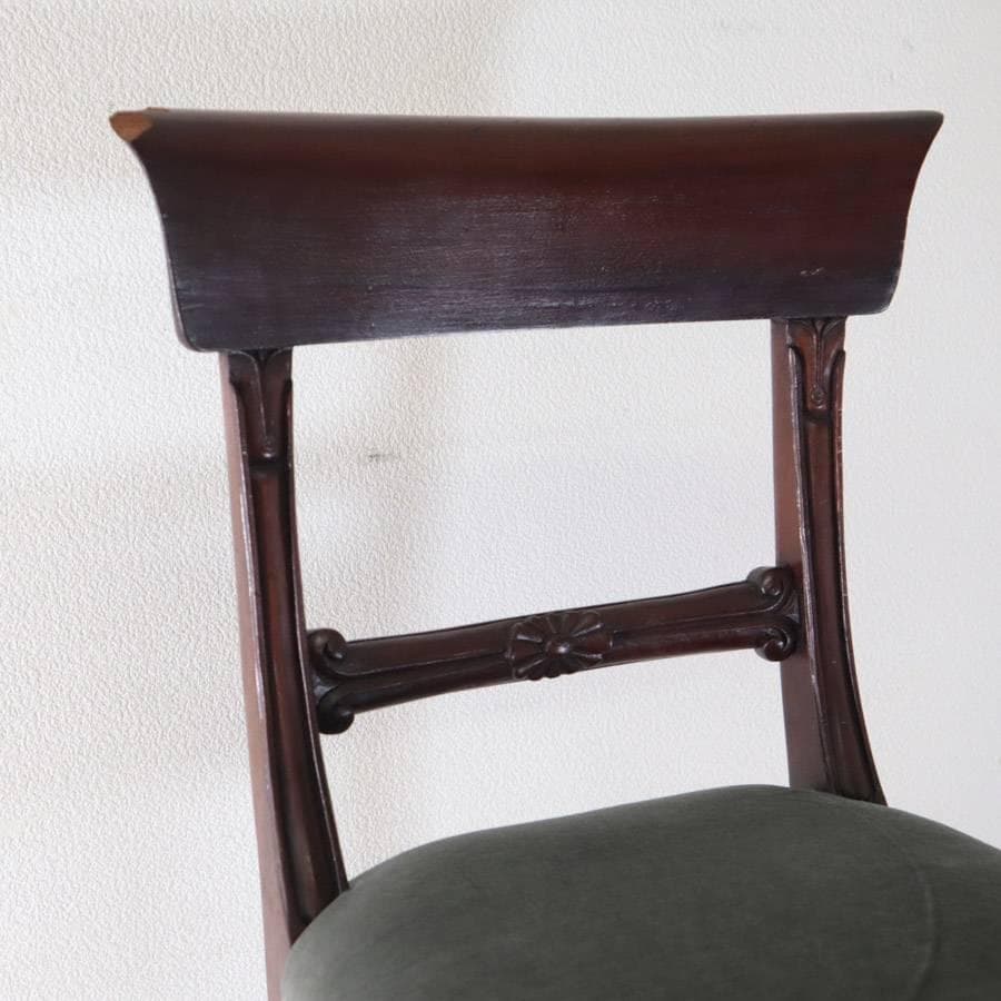 英国アンティーク リージェンシー様式 サイドチェア ドールチェア マホガニー材