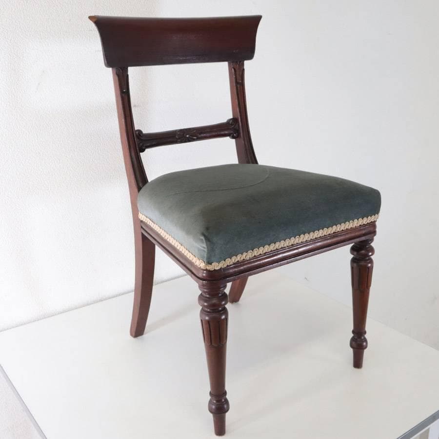 英国アンティーク リージェンシー様式 サイドチェア ドールチェア マホガニー材