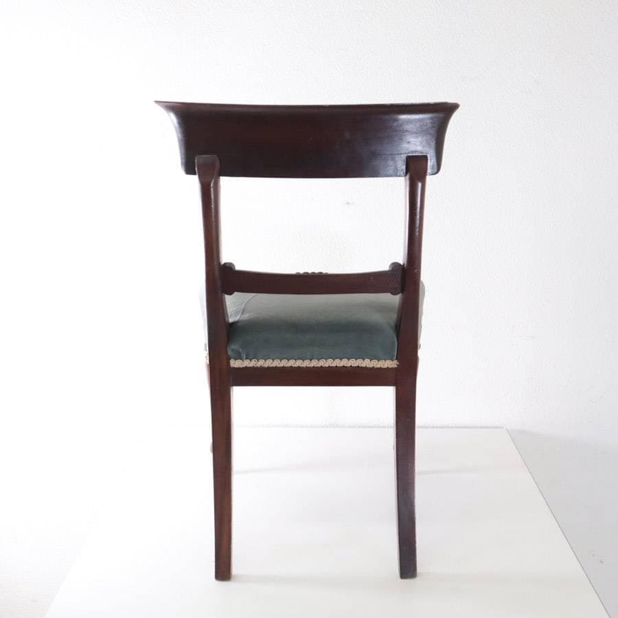 英国アンティーク リージェンシー様式 サイドチェア ドールチェア マホガニー材