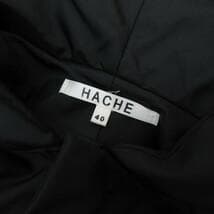 HACHE ナイロンパーカーコート40黒　イタリア製