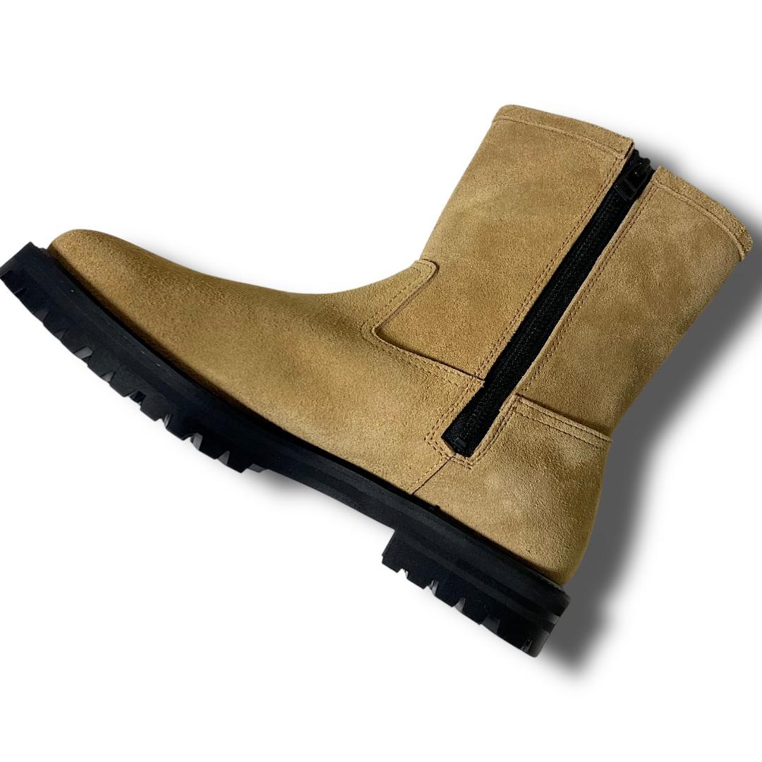 26 ソフトハイフン 定価5.8万 日本製 スエード サイドジップ ワークブーツ