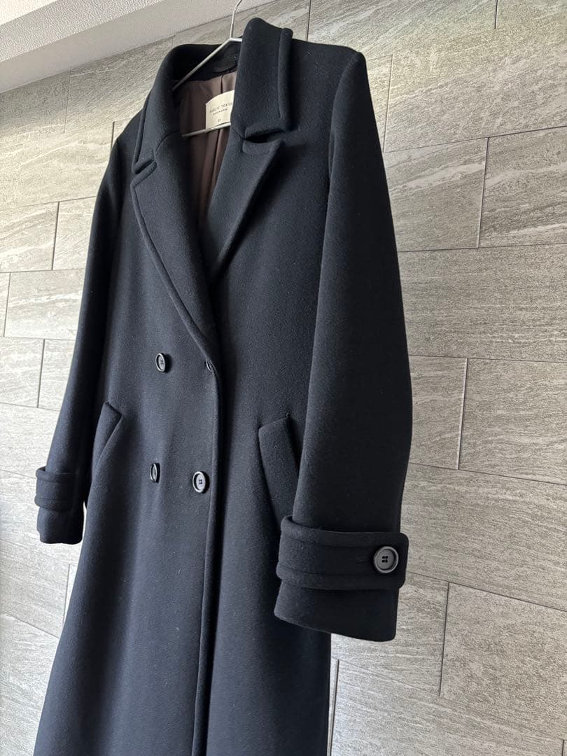 PUBLIC TOKYO S140 バックフレアロングコート