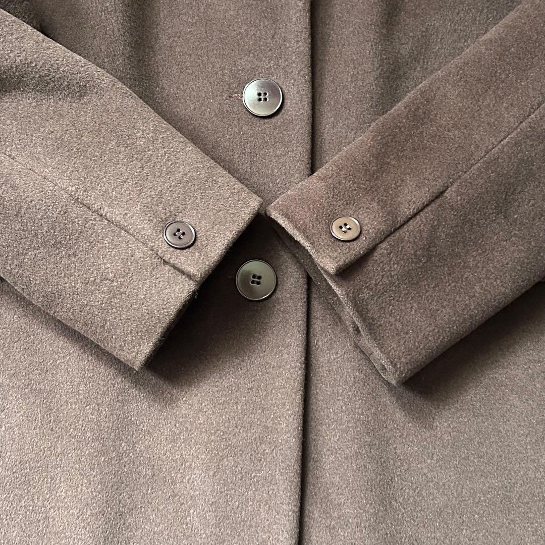 美品 agnes b. アニエスベー ロングコート チェスターコート ウール 茶