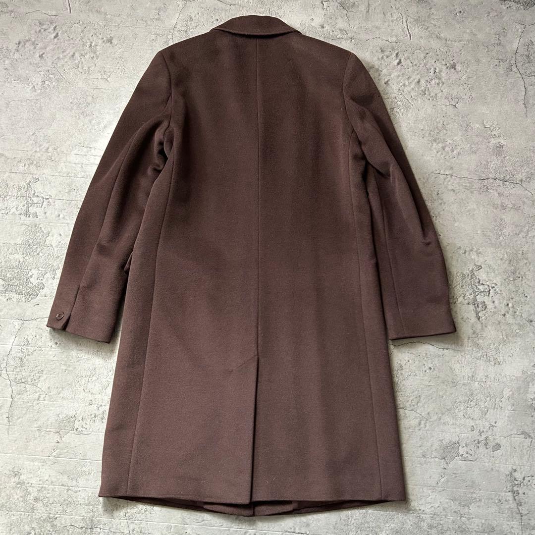 美品 agnes b. アニエスベー ロングコート チェスターコート ウール 茶