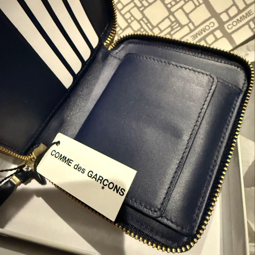 2点セット COMME des GARÇONS 折り財布＆ケースネイビー