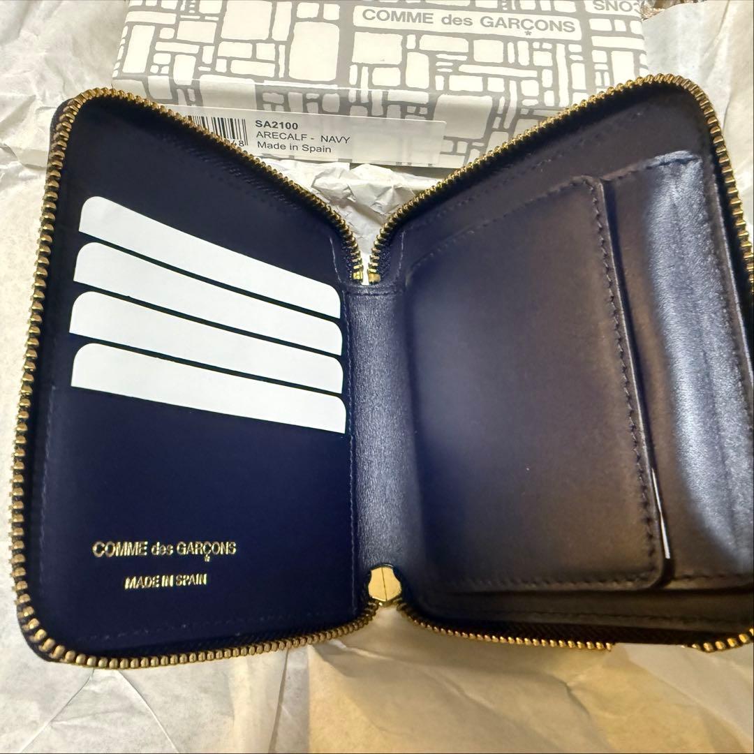 2点セット COMME des GARÇONS 折り財布＆ケースネイビー