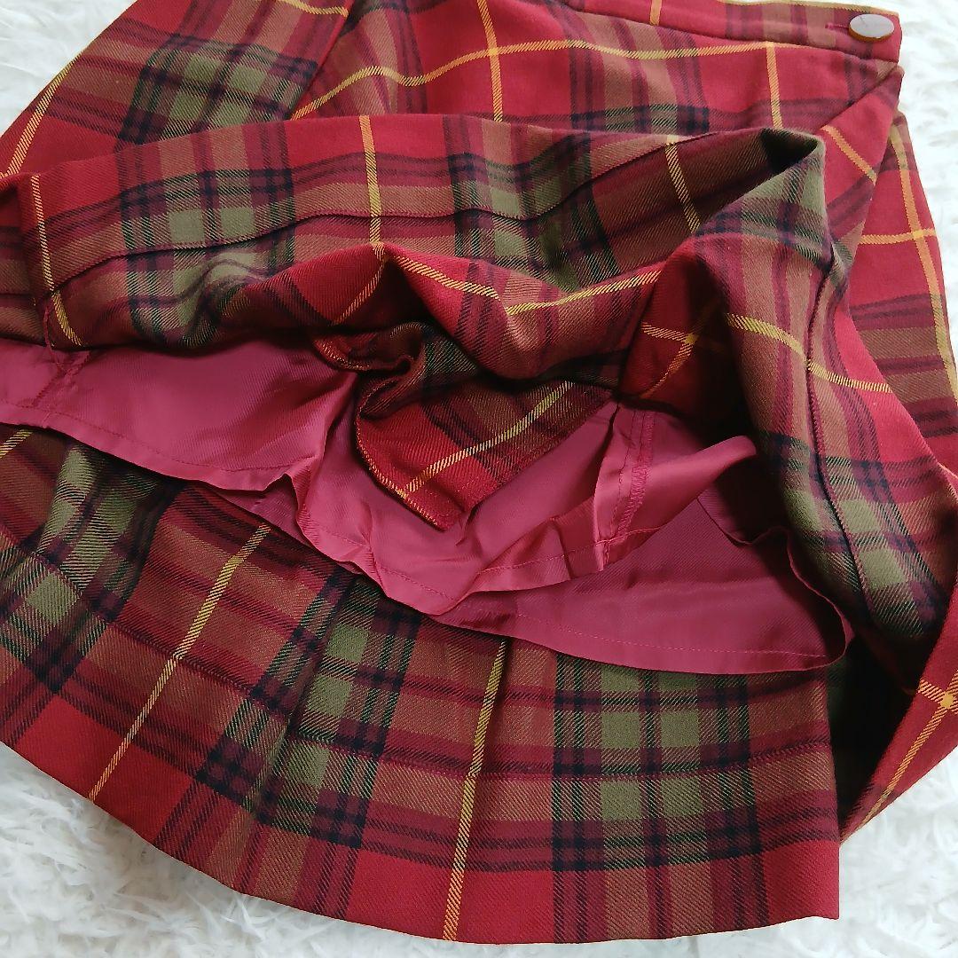 【Vivienne Westwood】変形 チェックミニスカート オーブボタン