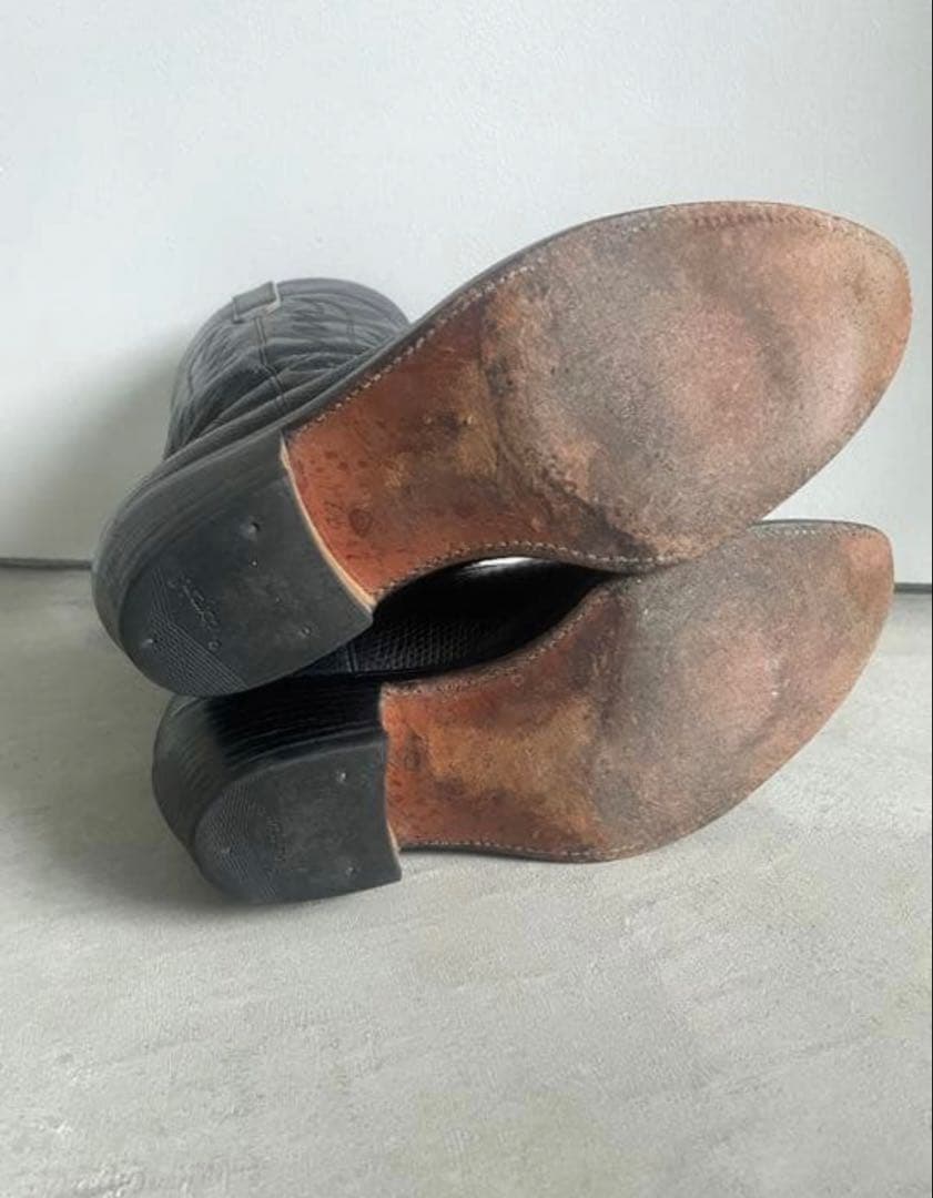 お*だ様 ウエスタンブーツ ブラック 黒 ブランド不明 26-28