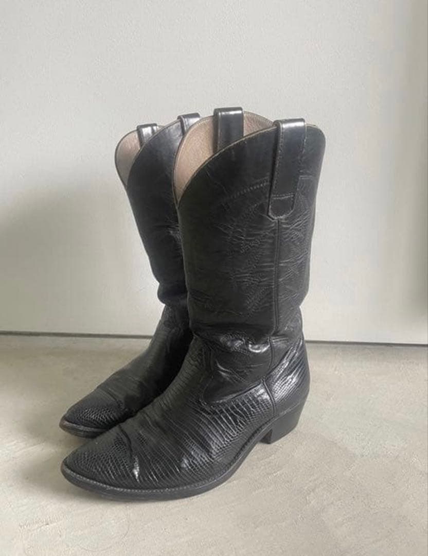 お*だ様 ウエスタンブーツ ブラック 黒 ブランド不明 26-28
