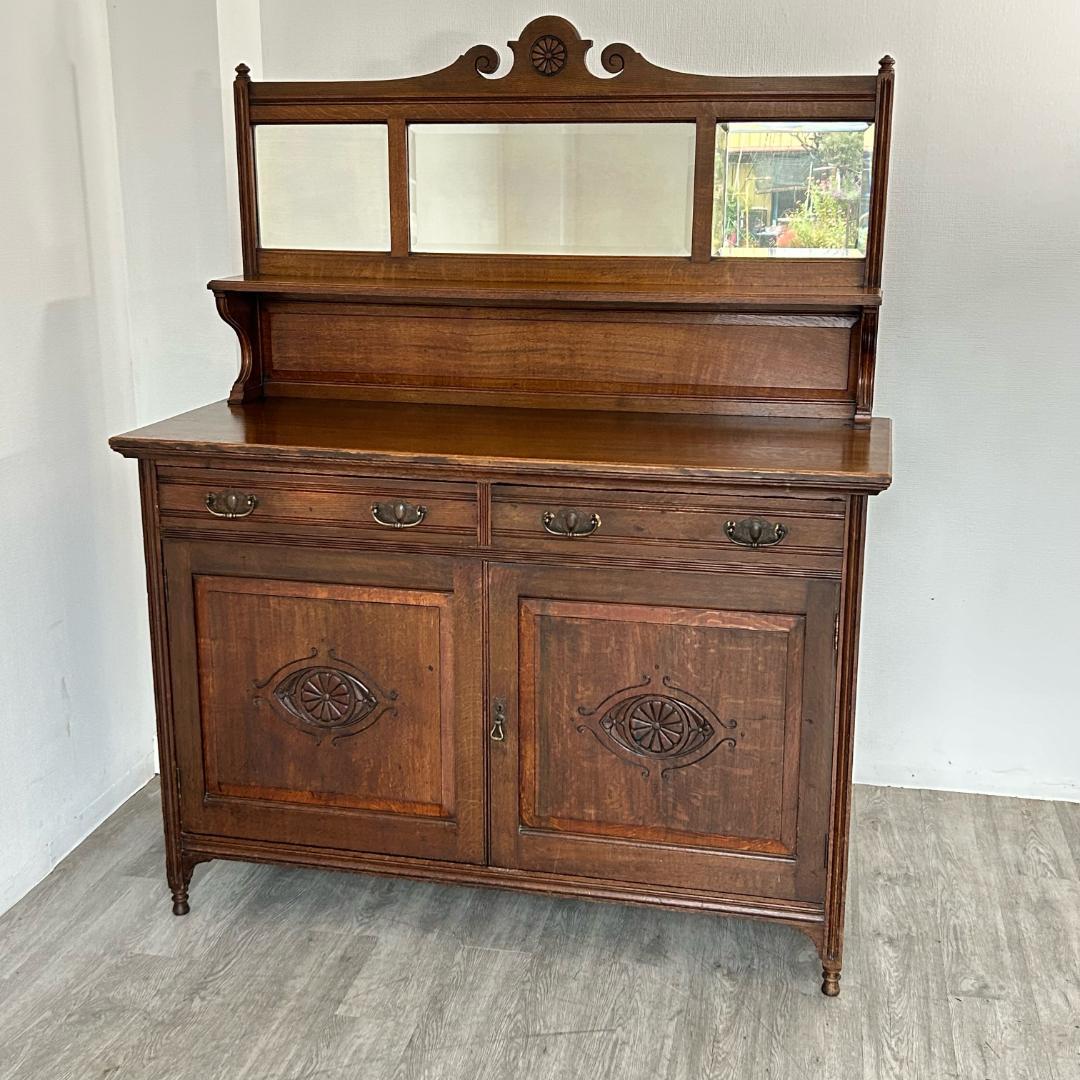 イギリス アンティーク　家具 ミラーバックサイドボード 1920年頃 318A