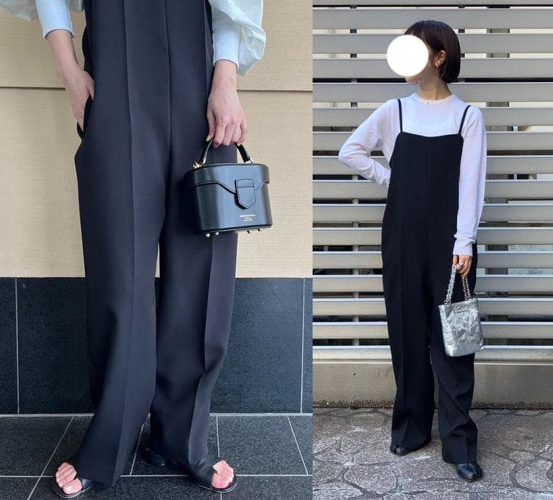 美品 デミルクス ビームス 2,6万円 上品オールインワン ブラック E373