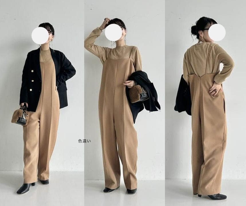 美品 デミルクス ビームス 2,6万円 上品オールインワン ブラック E373