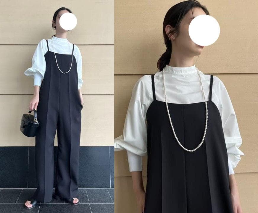 美品 デミルクス ビームス 2,6万円 上品オールインワン ブラック E373