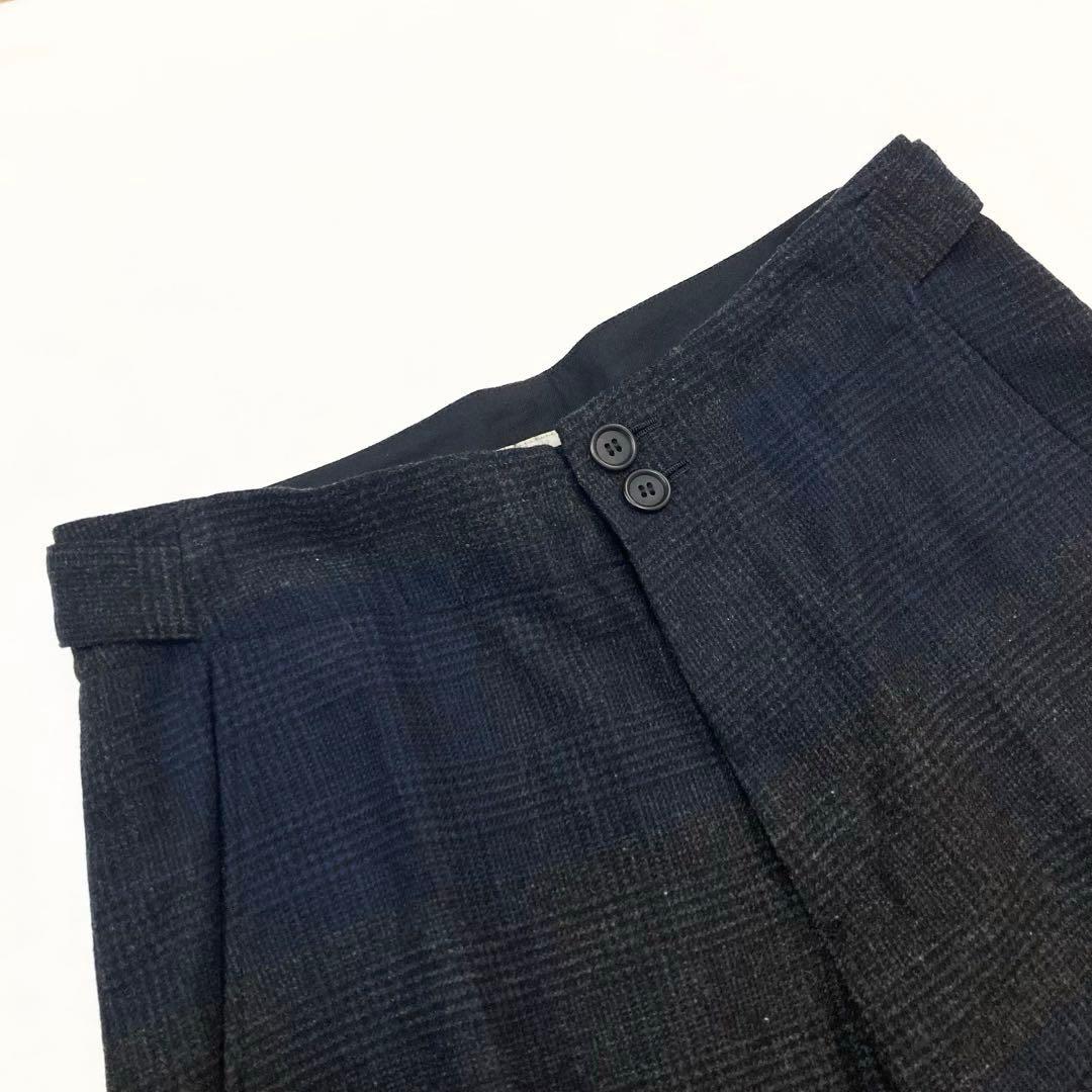 ヨウジヤマモト GLEN CHECK CENTER PRESS PANTS 1