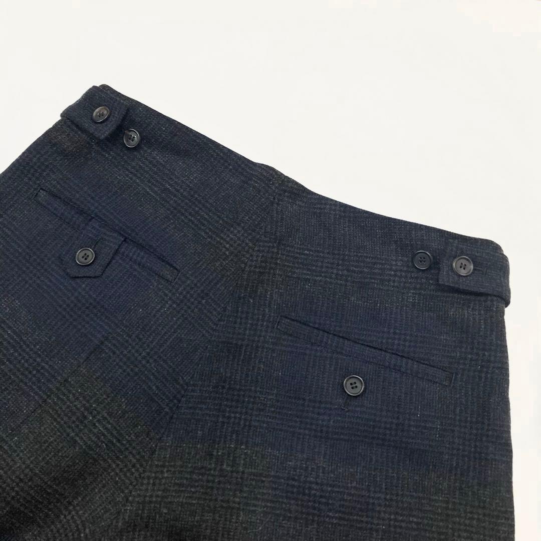 ヨウジヤマモト GLEN CHECK CENTER PRESS PANTS 1