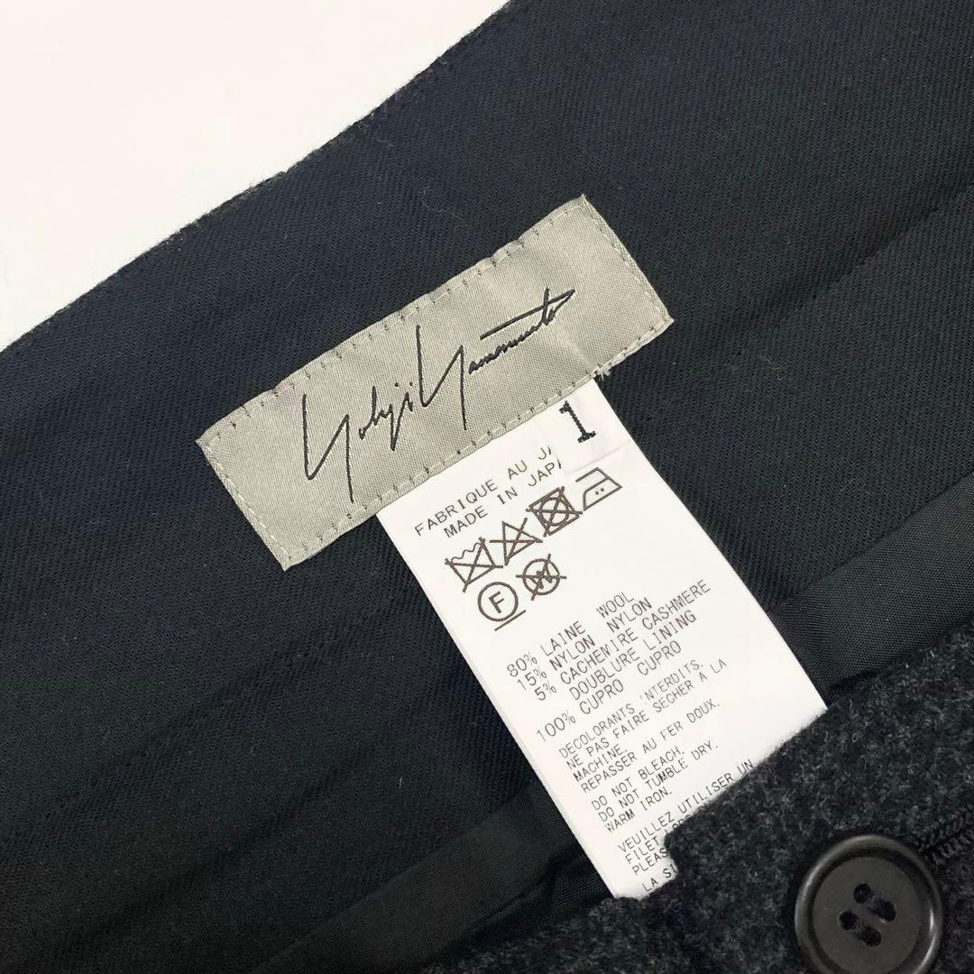 ヨウジヤマモト GLEN CHECK CENTER PRESS PANTS 1