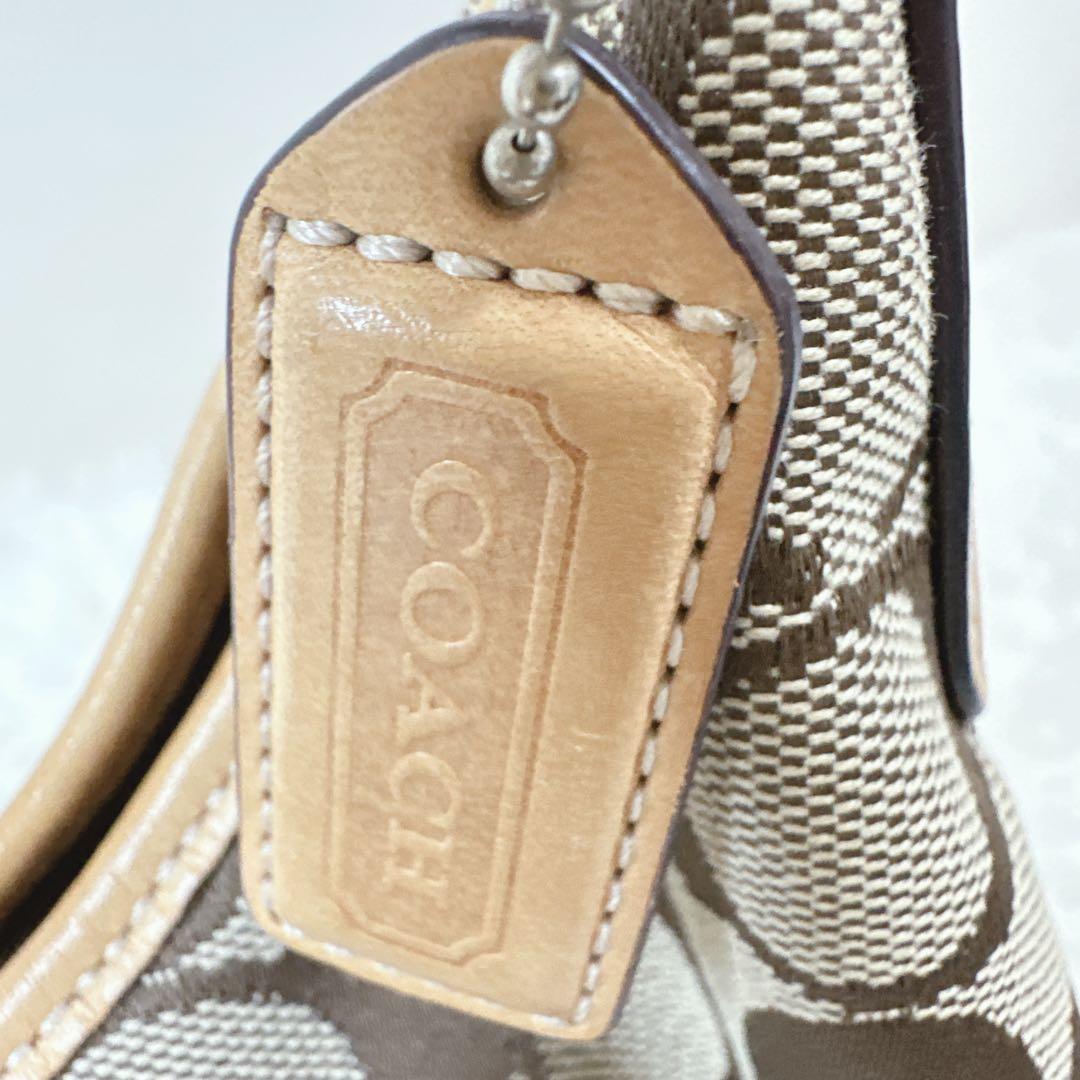 COACH シグネチャー ワンショルダーバッグ ホーボー ブラウン Y2K三日月