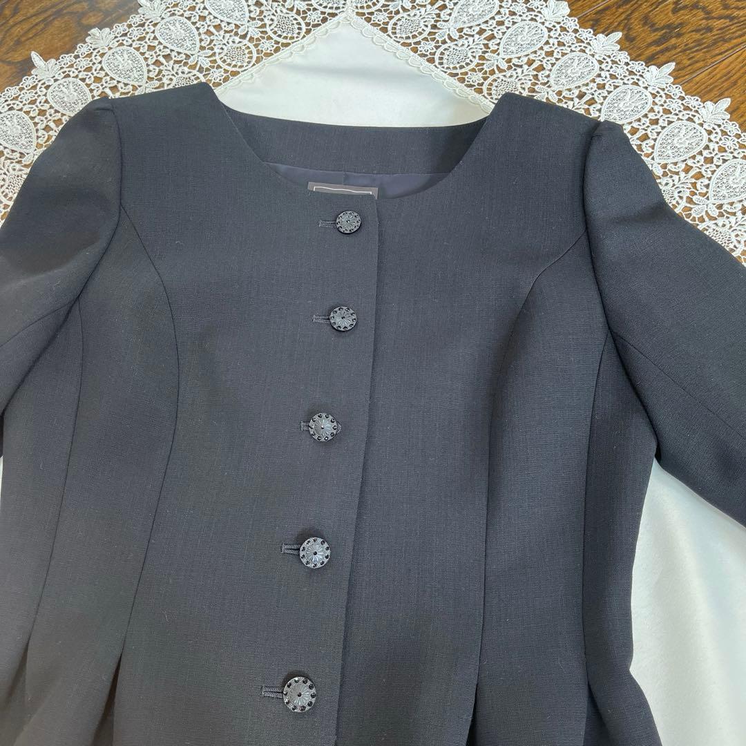 【タグ付き美品】FOXEY 黒ジャケット ウール100% 40サイズ