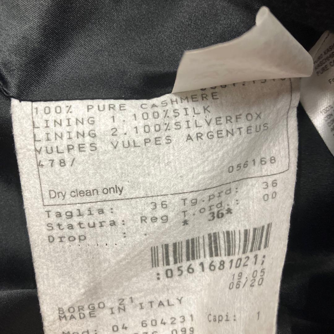 新品　ジョルジオアルマーニ　ファー付カシミアコート