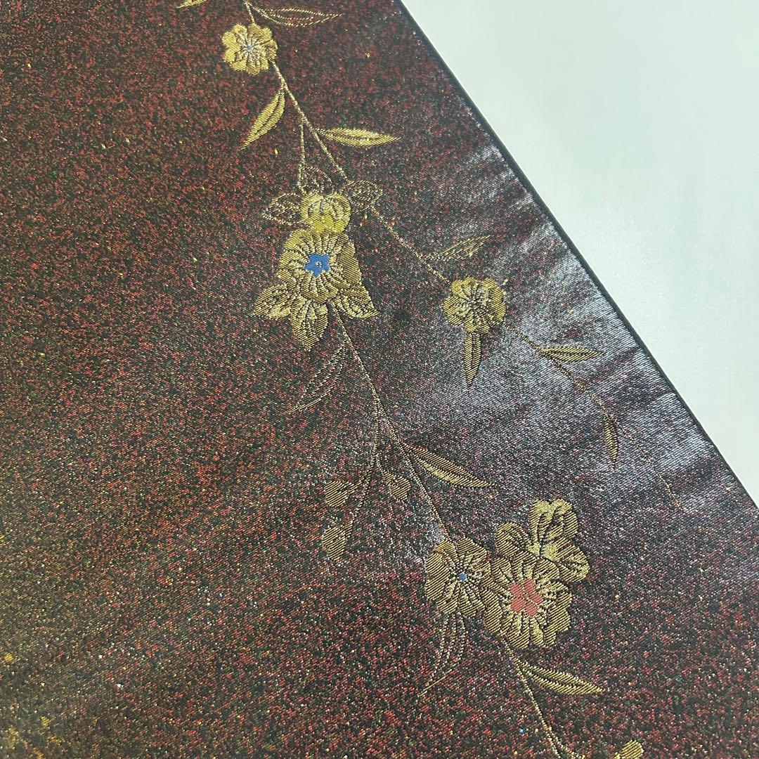 砂金　漆箔　袋帯　花柄　着物スキ倶楽部　６４１