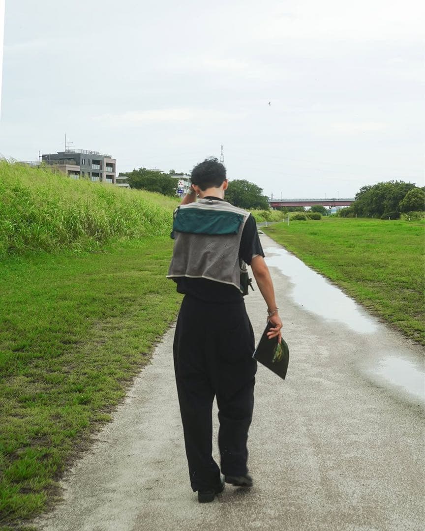 90s Patagonia ショーティー フィッシングベスト グリーン ベージュ