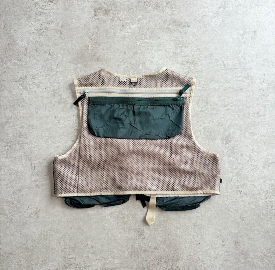 90s Patagonia ショーティー フィッシングベスト グリーン ベージュ