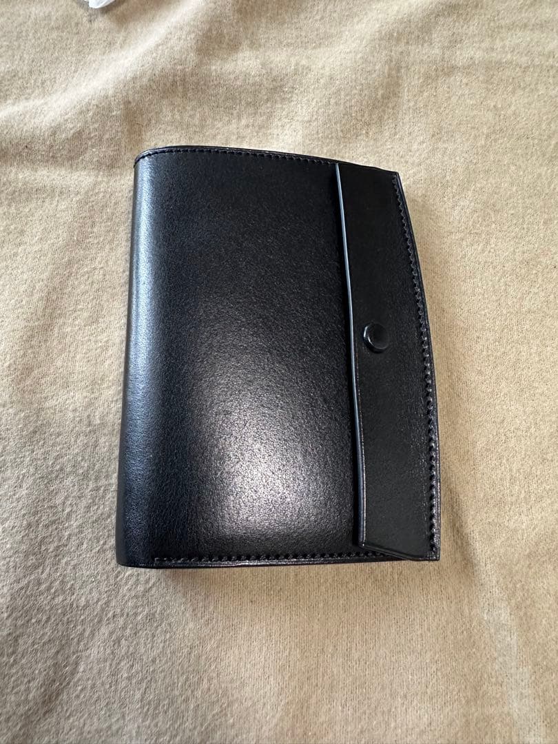 万双　厚コバ　ブラックレザー 財布