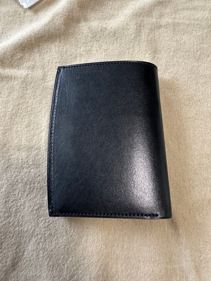 万双　厚コバ　ブラックレザー 財布