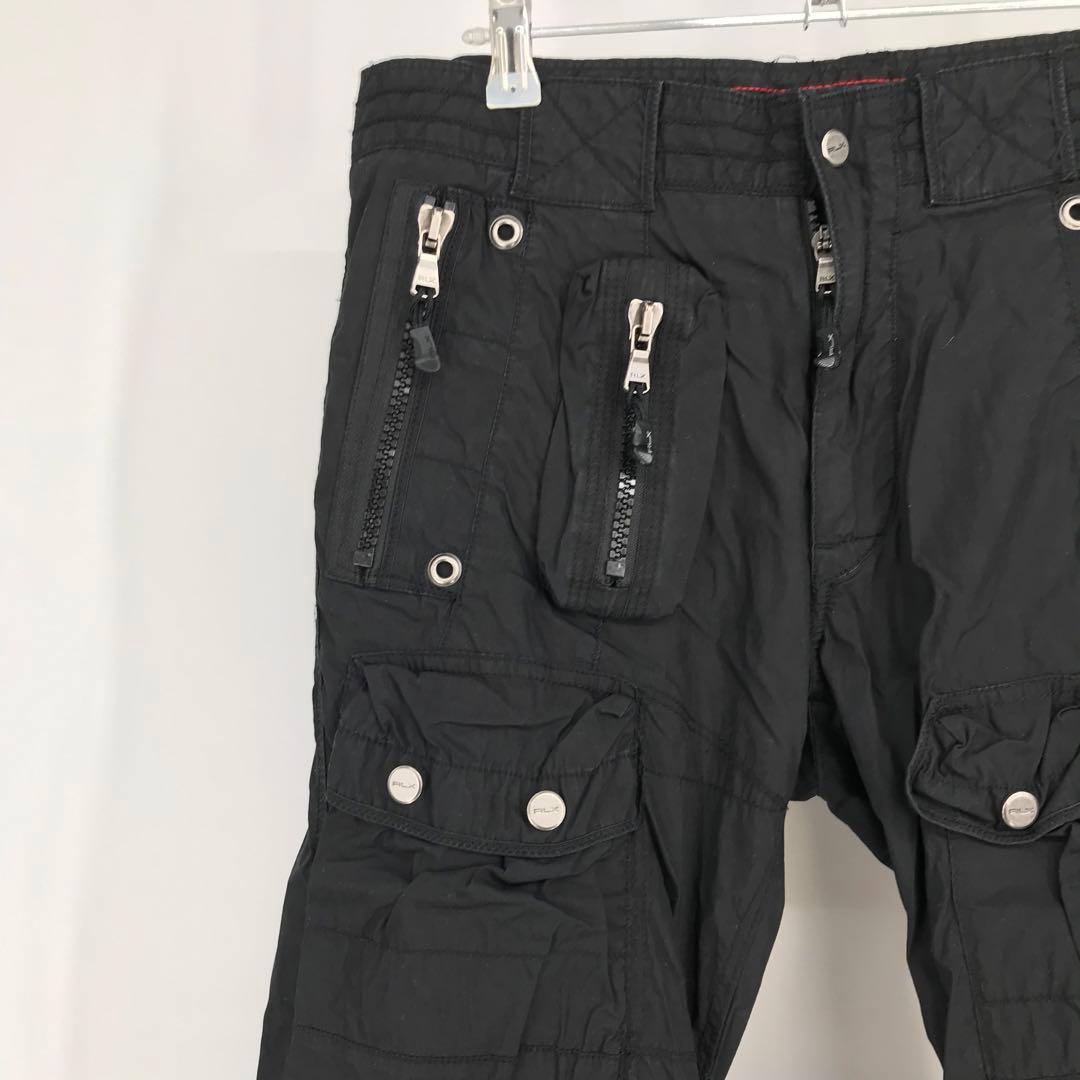 アールエルエックス　ラルフローレン　カーゴパンツ　30 ブラック