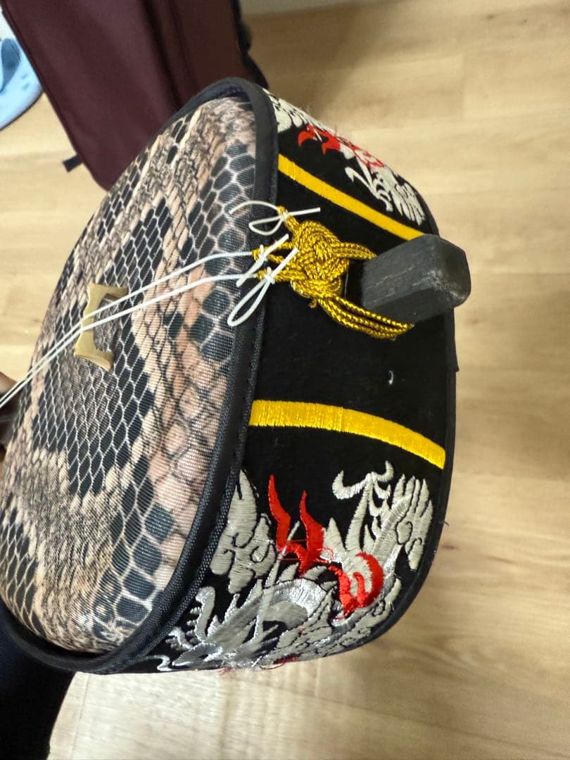 三味線 ヘビ柄デザイン ケース付き