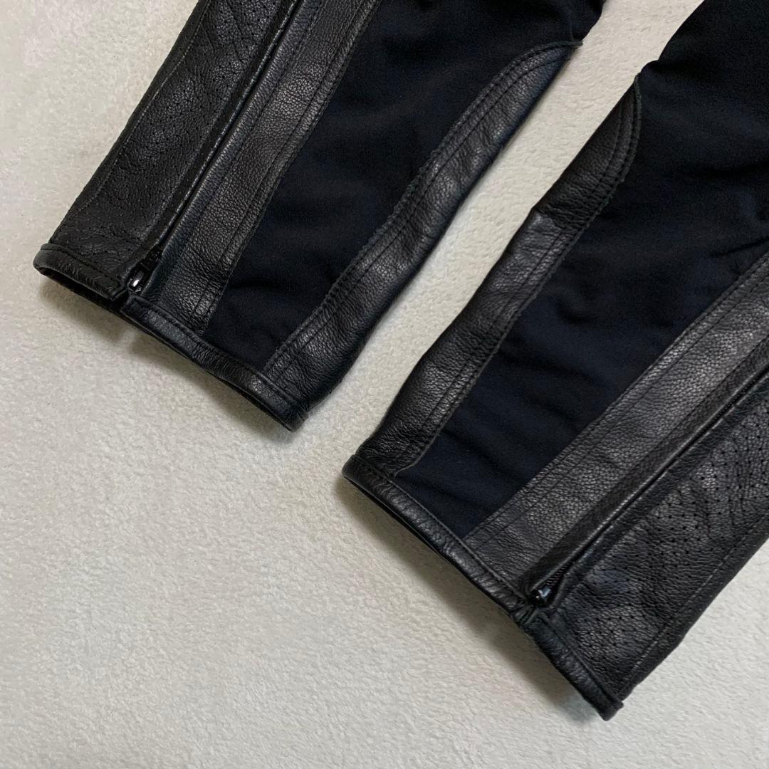 RS TAICHI / RSY817 ブーツアウト ベンテッド レザーパンツ