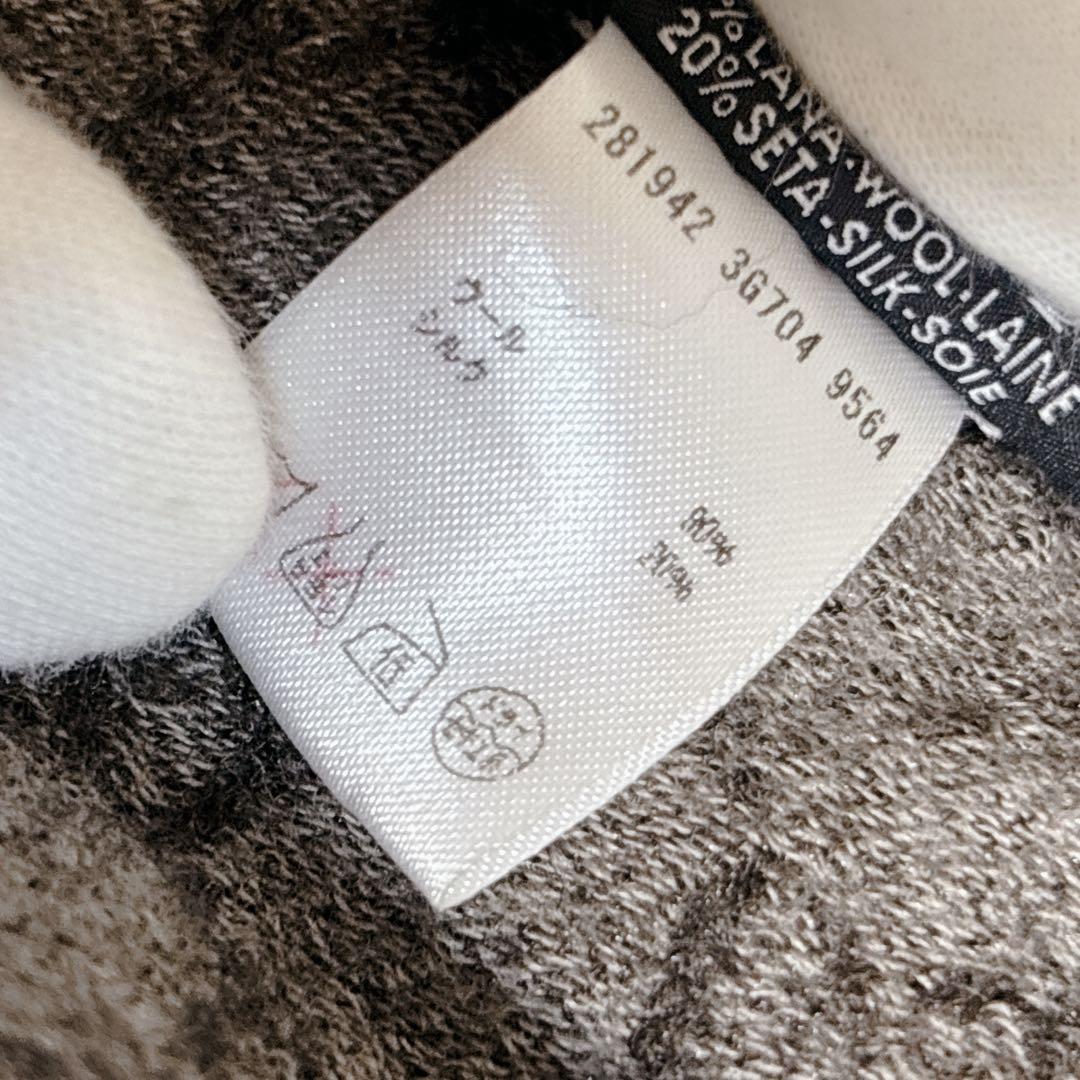 グッチ ショール GUCCI ストール 大判　GG ブラウン　ウール、シルク