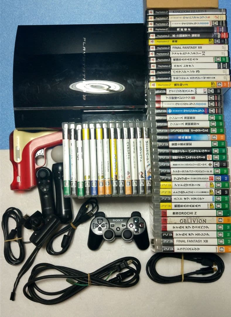 初期型PS3 CECHA00 60GB ソフト56本 モーションコントローラ