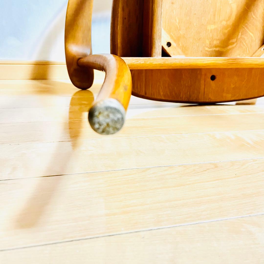 【美品】飛騨産業 HIDA クレセントアームチェア ウォールナット キツツキ①