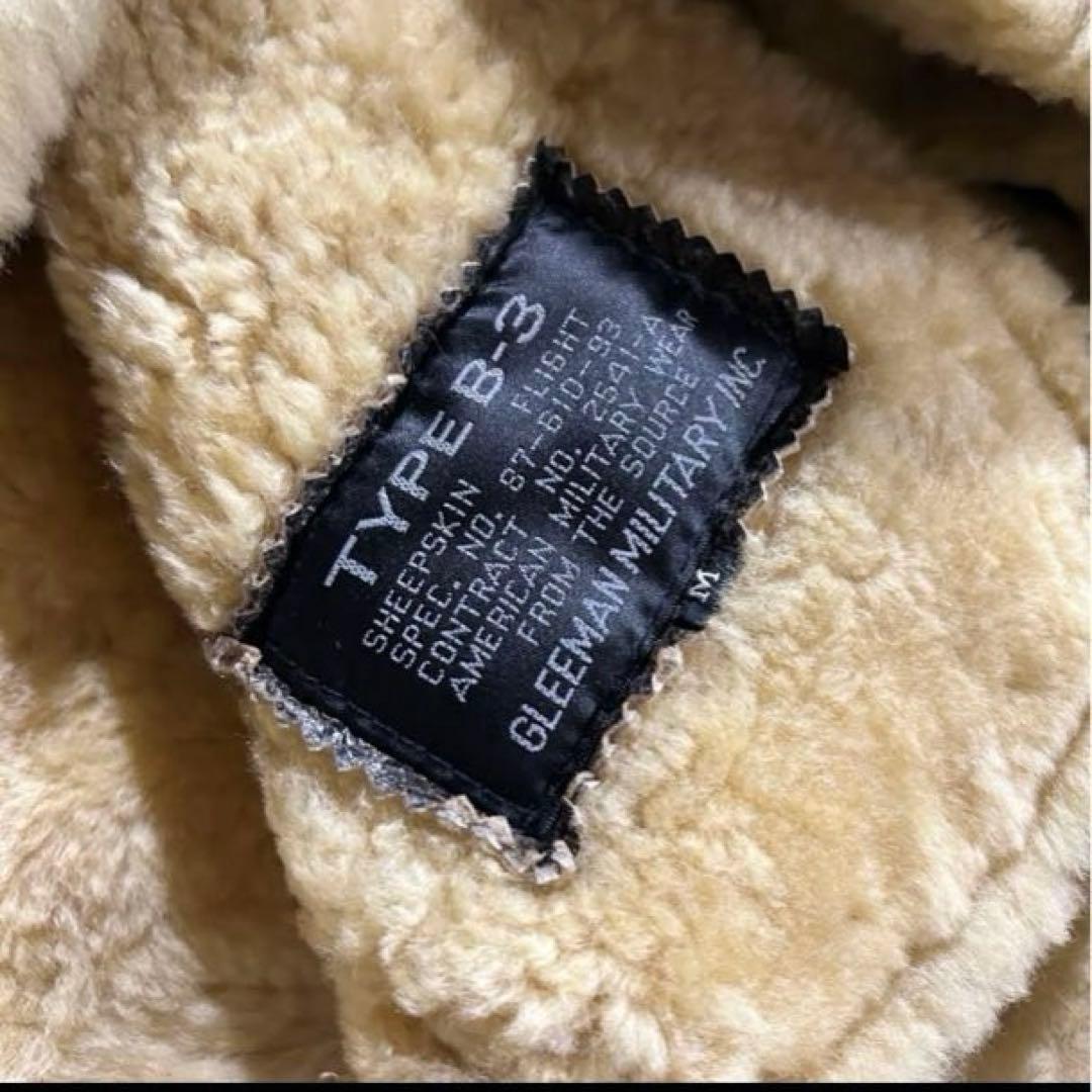 【雰囲気抜群】B-3 フライトジャケット ムートン シープスキン 短丈 ブラウン