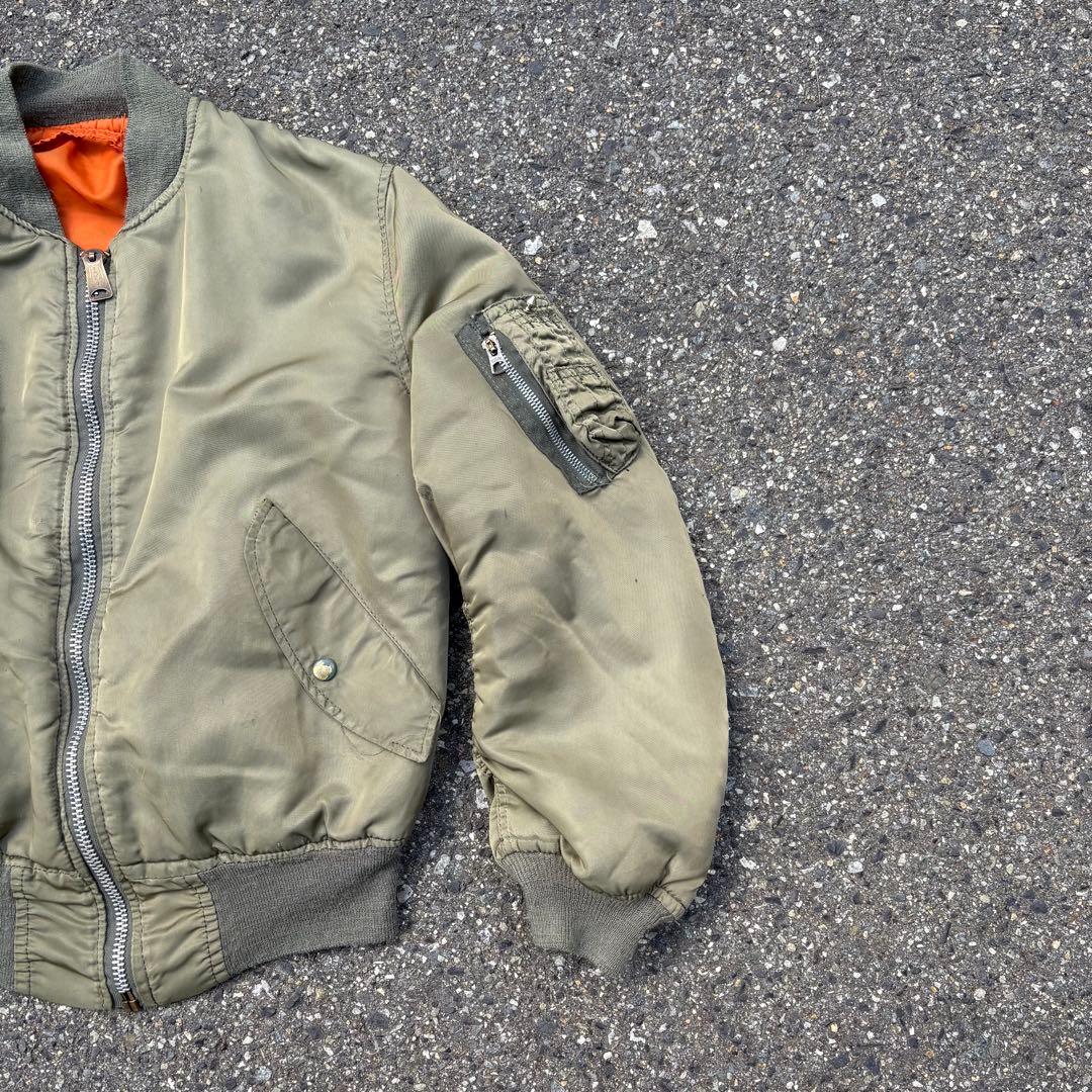 ALPHA 90s USA製米軍MA-1フライト ジャケット Sサイズ　3本線