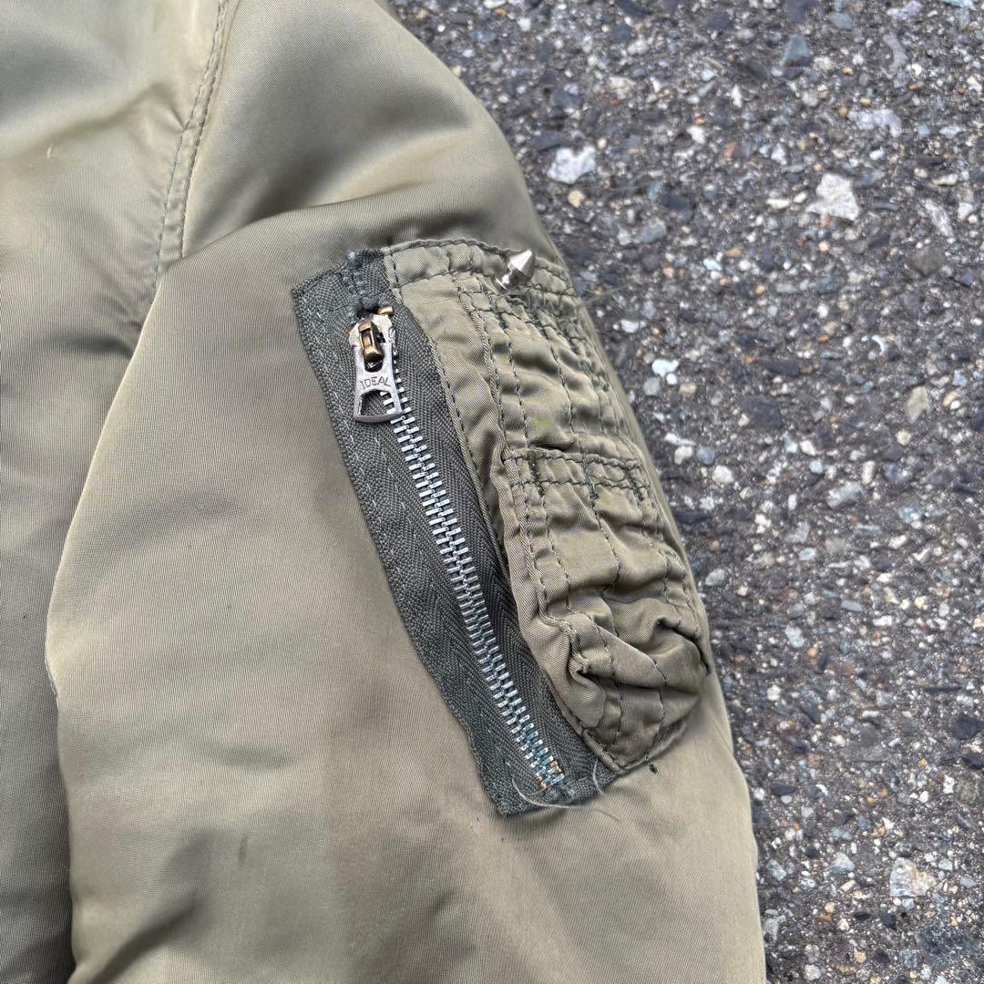 ALPHA 90s USA製米軍MA-1フライト ジャケット Sサイズ　3本線