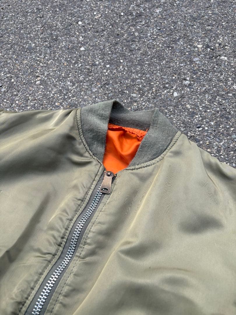 ALPHA 90s USA製米軍MA-1フライト ジャケット Sサイズ　3本線