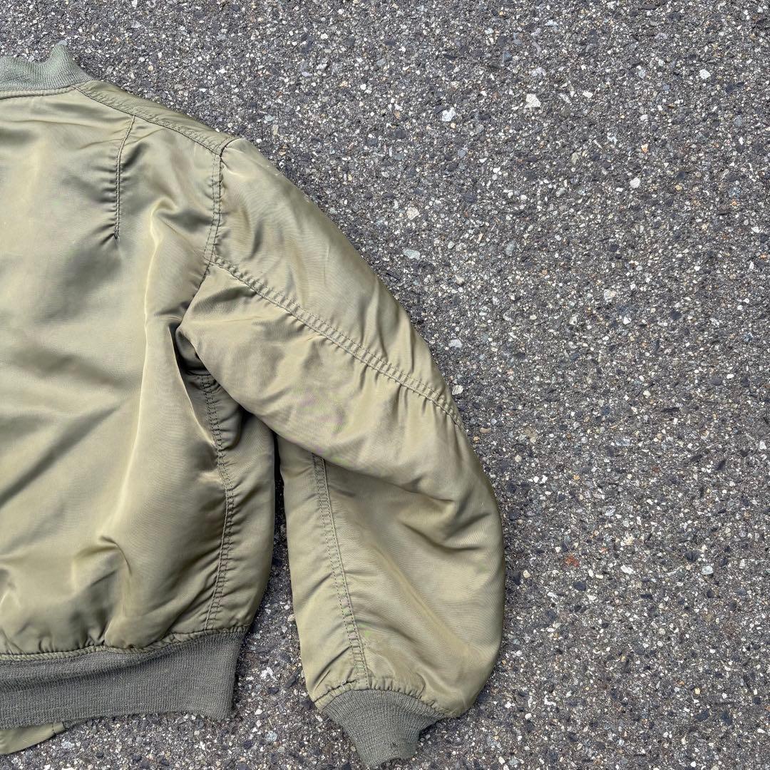 ALPHA 90s USA製米軍MA-1フライト ジャケット Sサイズ　3本線