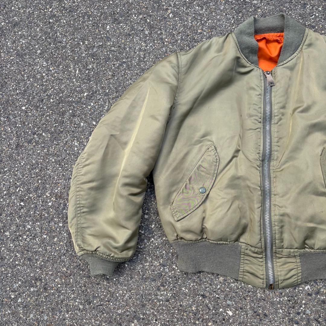 ALPHA 90s USA製米軍MA-1フライト ジャケット Sサイズ　3本線